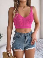 Cable-knit Short Cami (4)