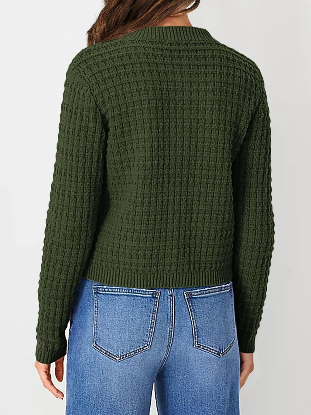 Textured Knit Button-front Cardigan (12)