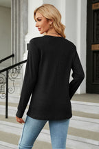 V-neck Long Sleeve Blouse (12)