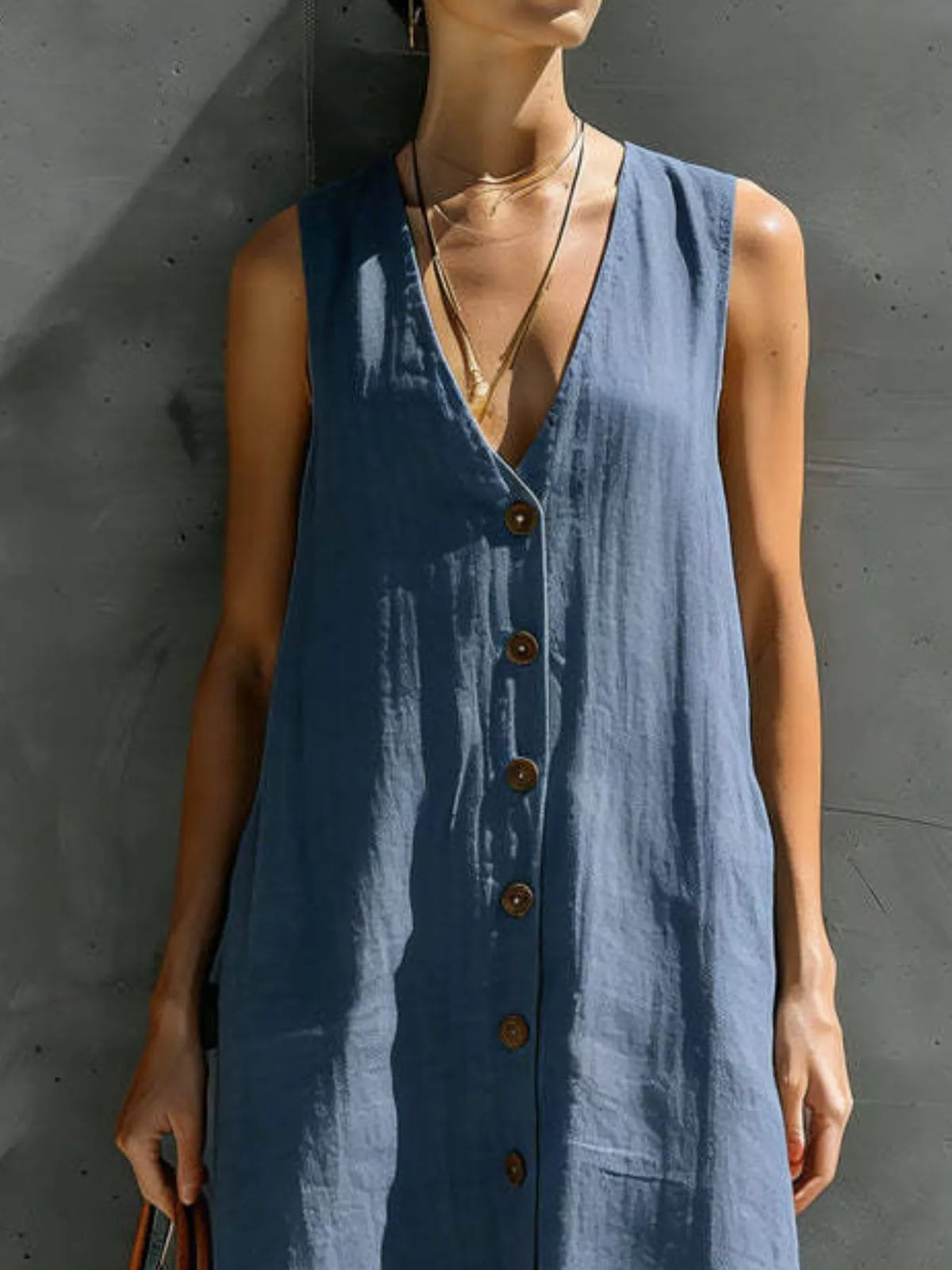 Sleeveless Linen Maxi Dress (8)
