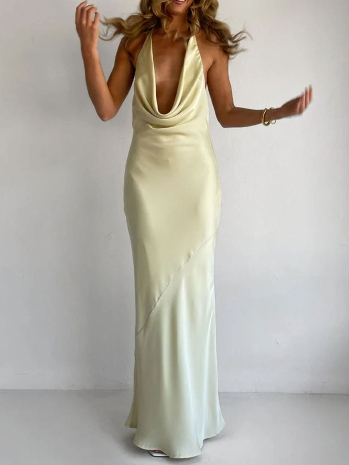 Halter Neck Satin Maxi Dress (22)