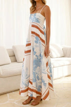 Printed Square Neck Cami Maxi Dress (34)