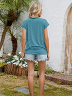 Round Neck Short Sleeve T-shirt (4)