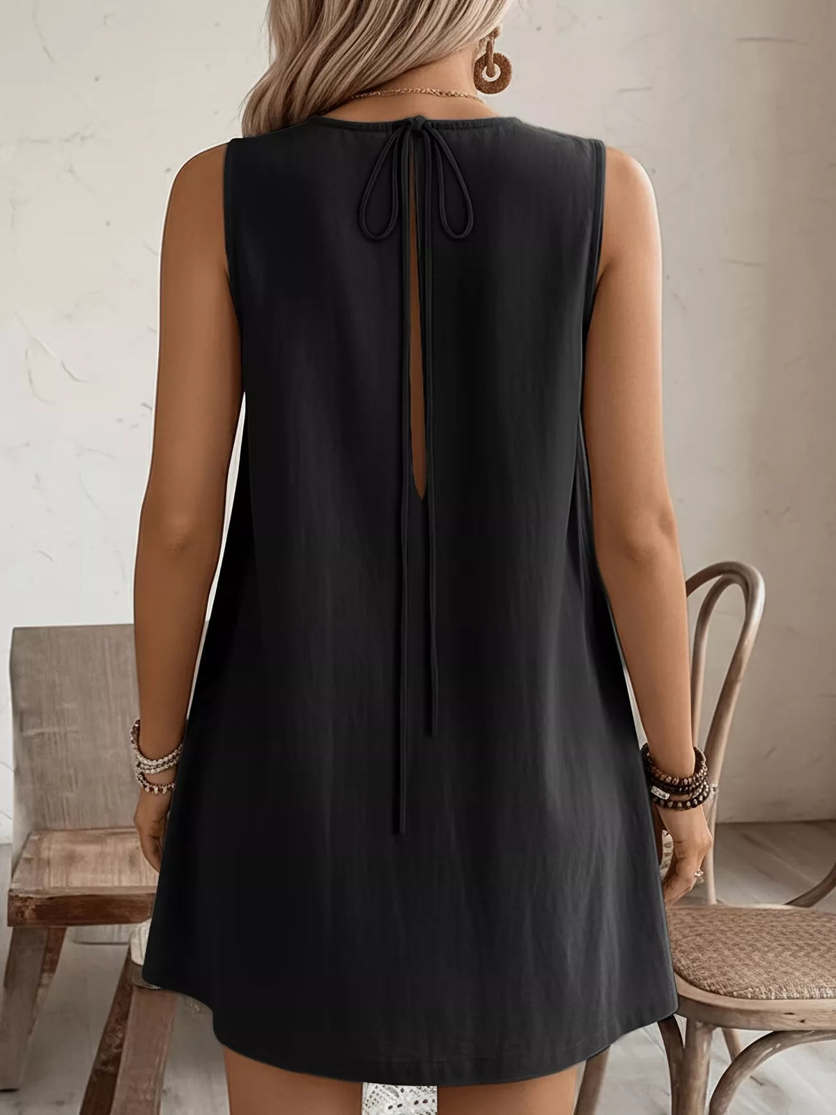 Frill Sleeveless Round Neck Dress (21)