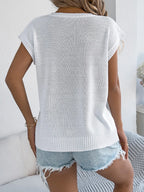 Cable-knit Round Neck Knit Top (5)