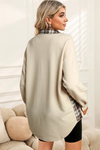 Plaid Button Down Collared Jacket (21)