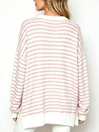 Oversized Striped Crew Neck Sweatshirt (7)
