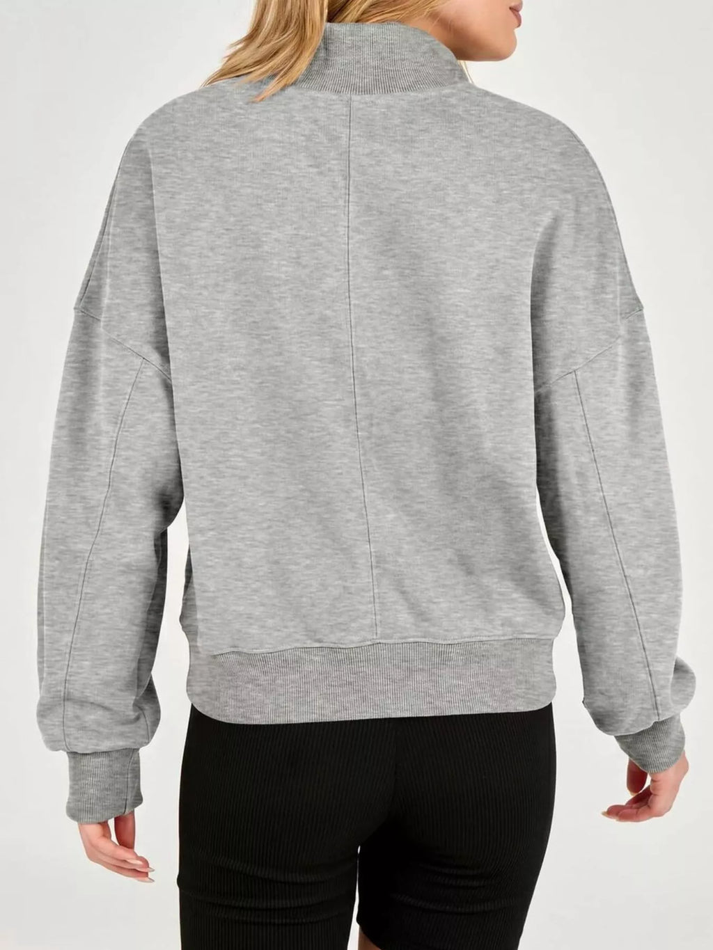 Half Snap Dropped Shoulder Sweatshirt (9)