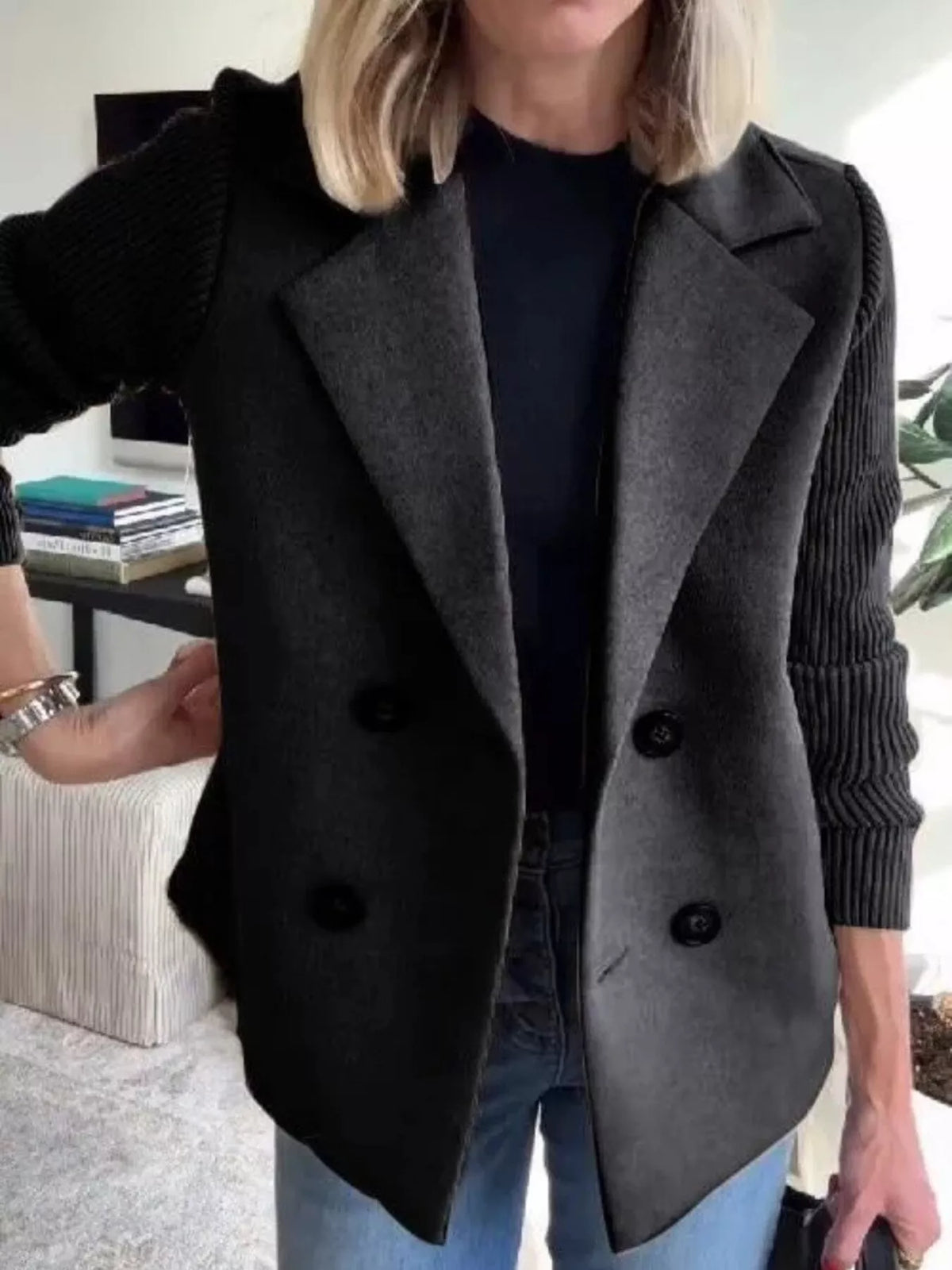 Full Size Knitted Blazer (10)