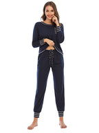 Round Neck Top Pants Lounge Set (5)