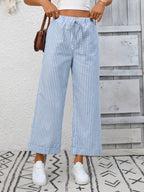 Striped Wide Leg Pants (2)