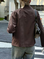 Zip Up Leather Jacket (7)