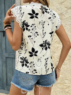 Lace Trim Sleeveless Blouse (10)