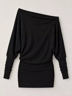 One Shoulder Knit Mini Dress (13)