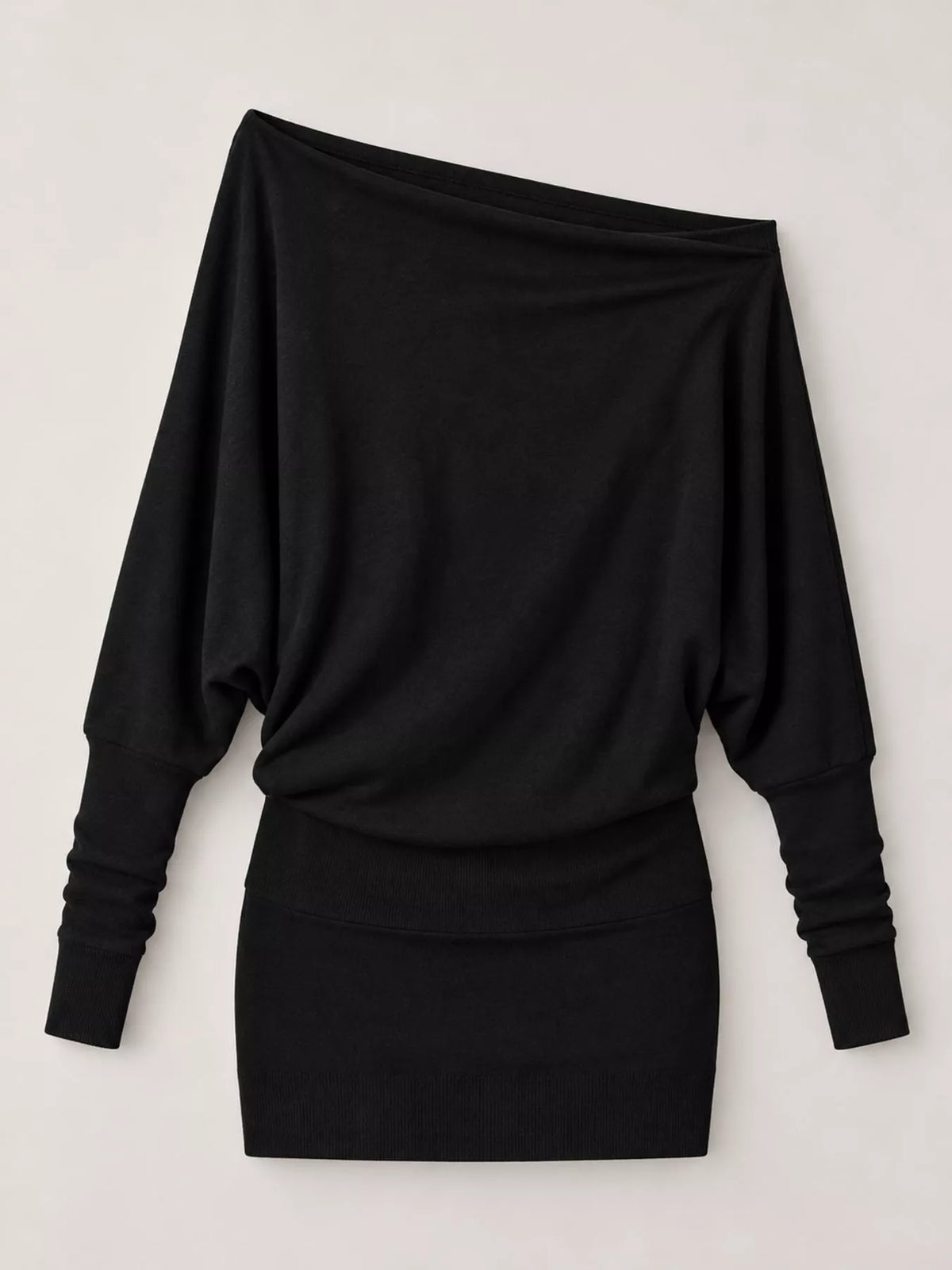 One Shoulder Knit Mini Dress (13)