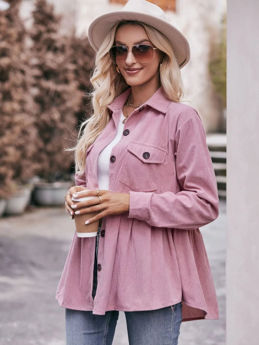 Collared Neck Long Sleeve Shirt (2)