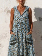 Hooded Leopard Print Maxi Dress (2)