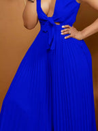 Full Size Tie Front Pleated Wide Leg Jumpsuit Plus (3)