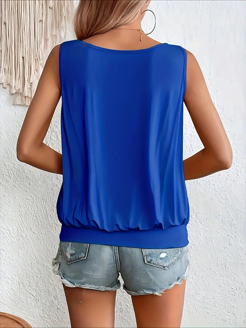 Full Size Ruched Scoop Neck Tank (6)