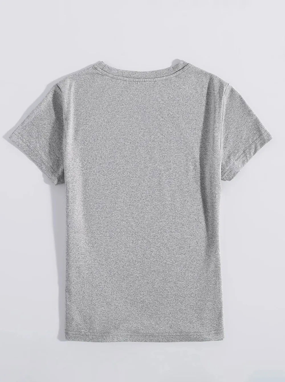 Happy Round Neck Short Sleeve T-shirt (15)