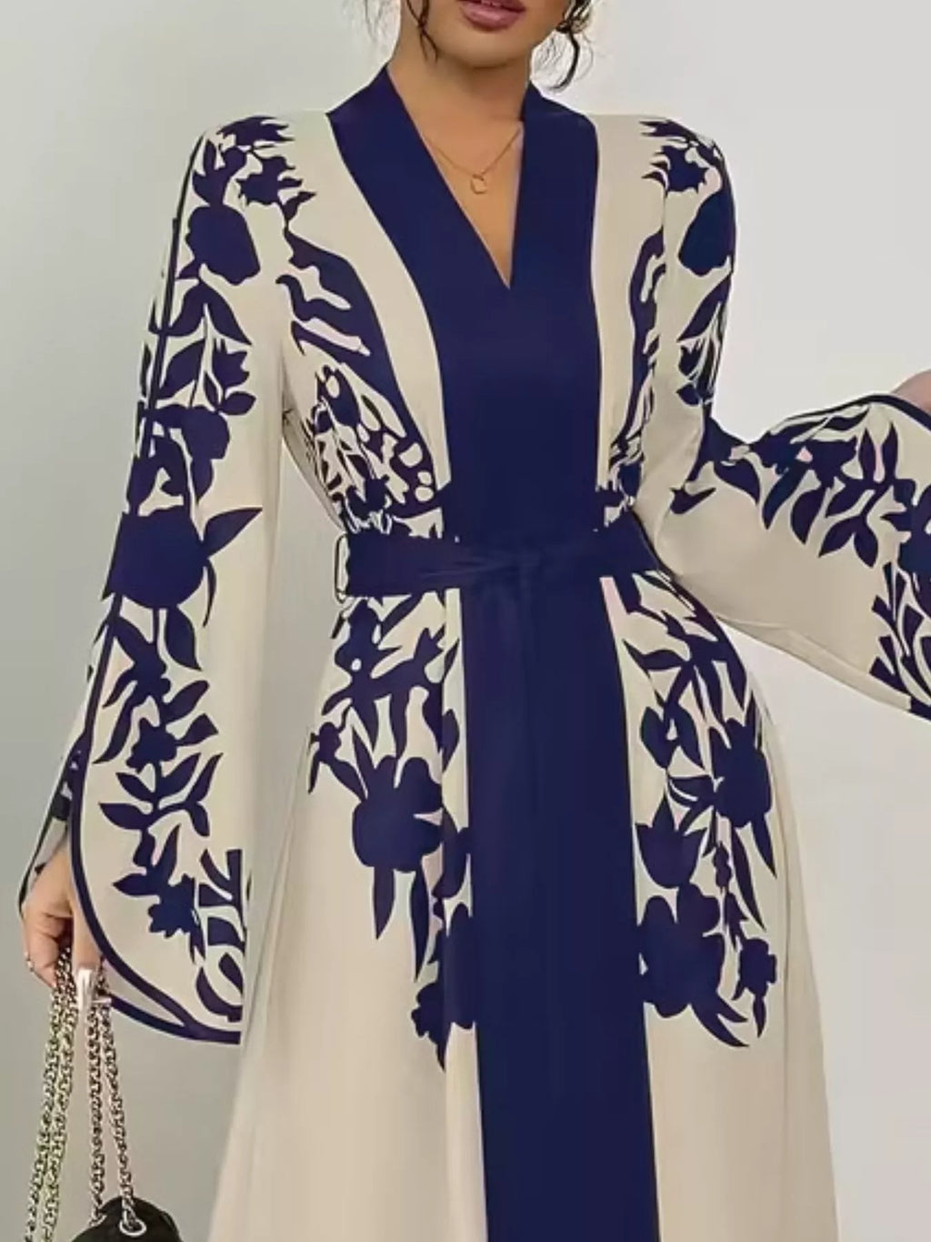 Printed Tie Waist Maxi Dress (16)