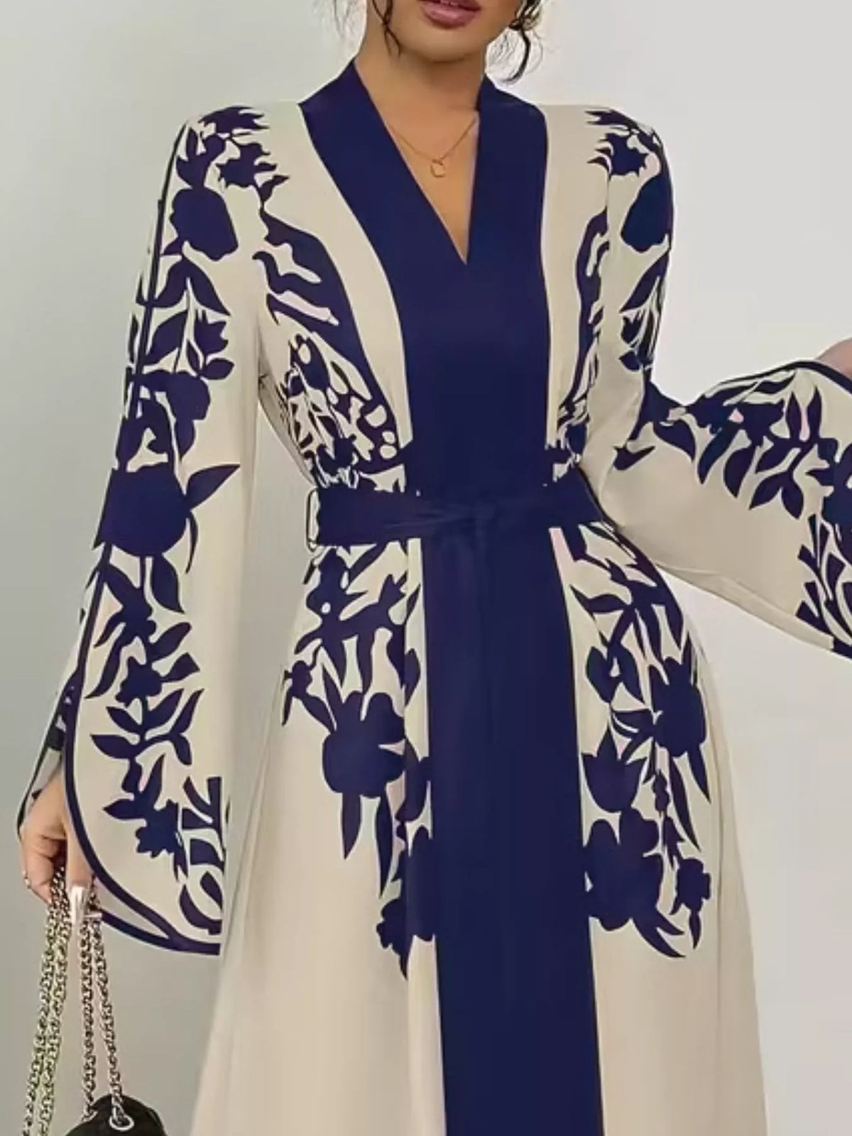Printed Tie Waist Maxi Dress (16)