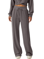 Twist-front Long Sleeve Top Pants Set (6)