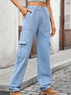 High-waisted Cargo Jeans (5)
