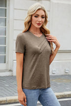 Round Neck Short Sleeve T-shirt (4)