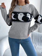 Ghost Round Neck Long Sleeve Sweater (10)