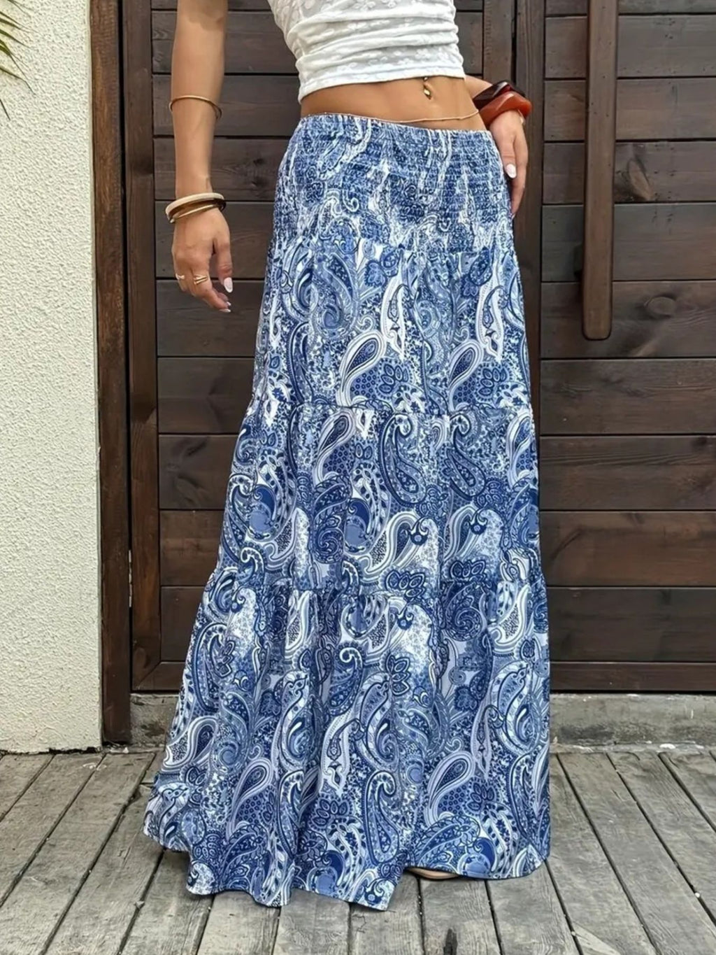 Paisley Print Maxi Skirt (11)