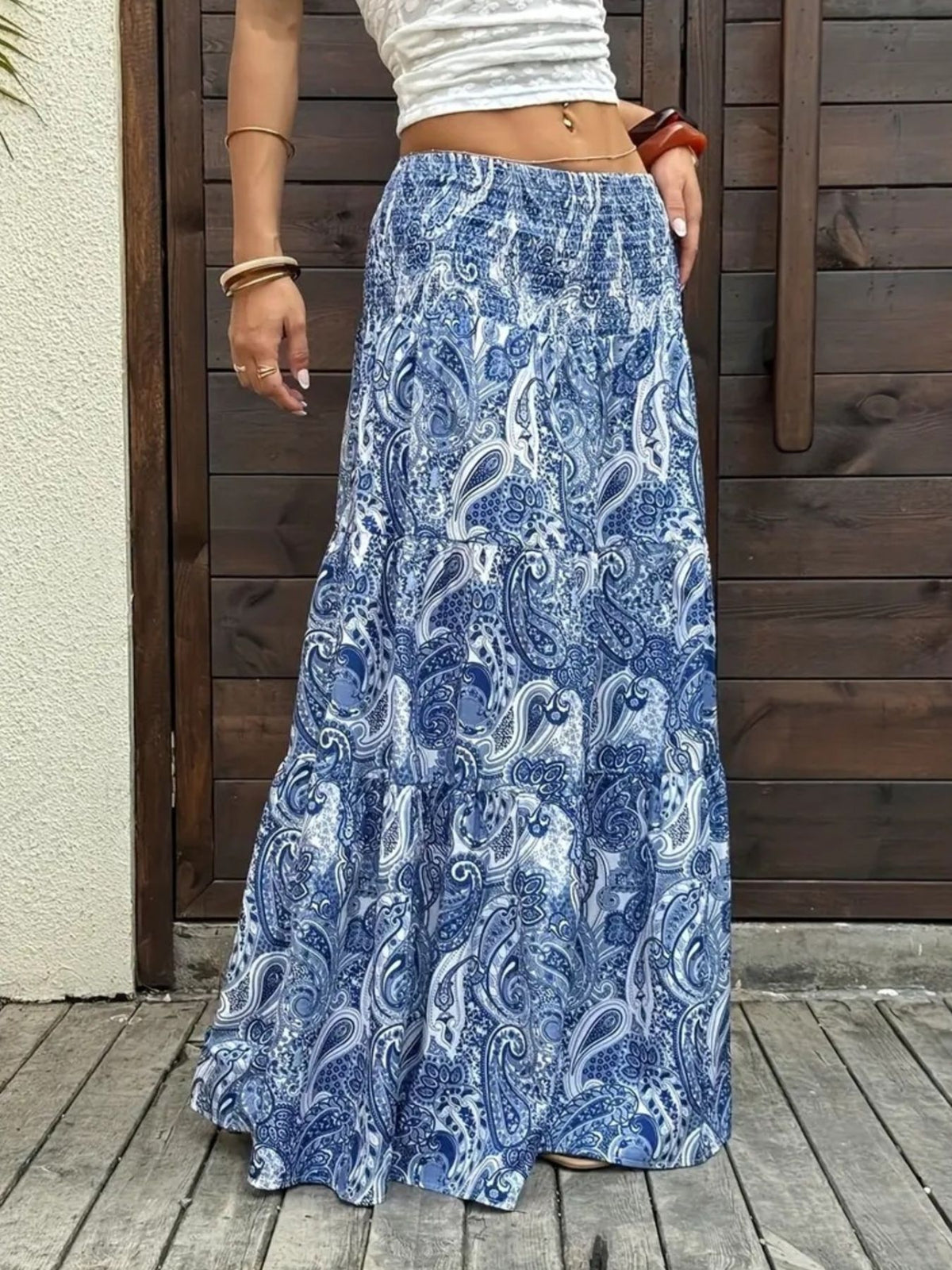 Paisley Print Maxi Skirt (11)