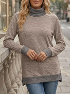 Turtleneck Raglan Sleeve T-shirt (2)