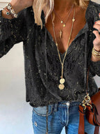 Lace Tie-neck Blouse (7)