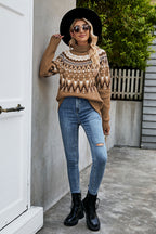 Turtleneck Ribbed Trim Sweater (6)