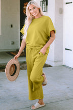 Short Sleeve Top Pants Set (30)