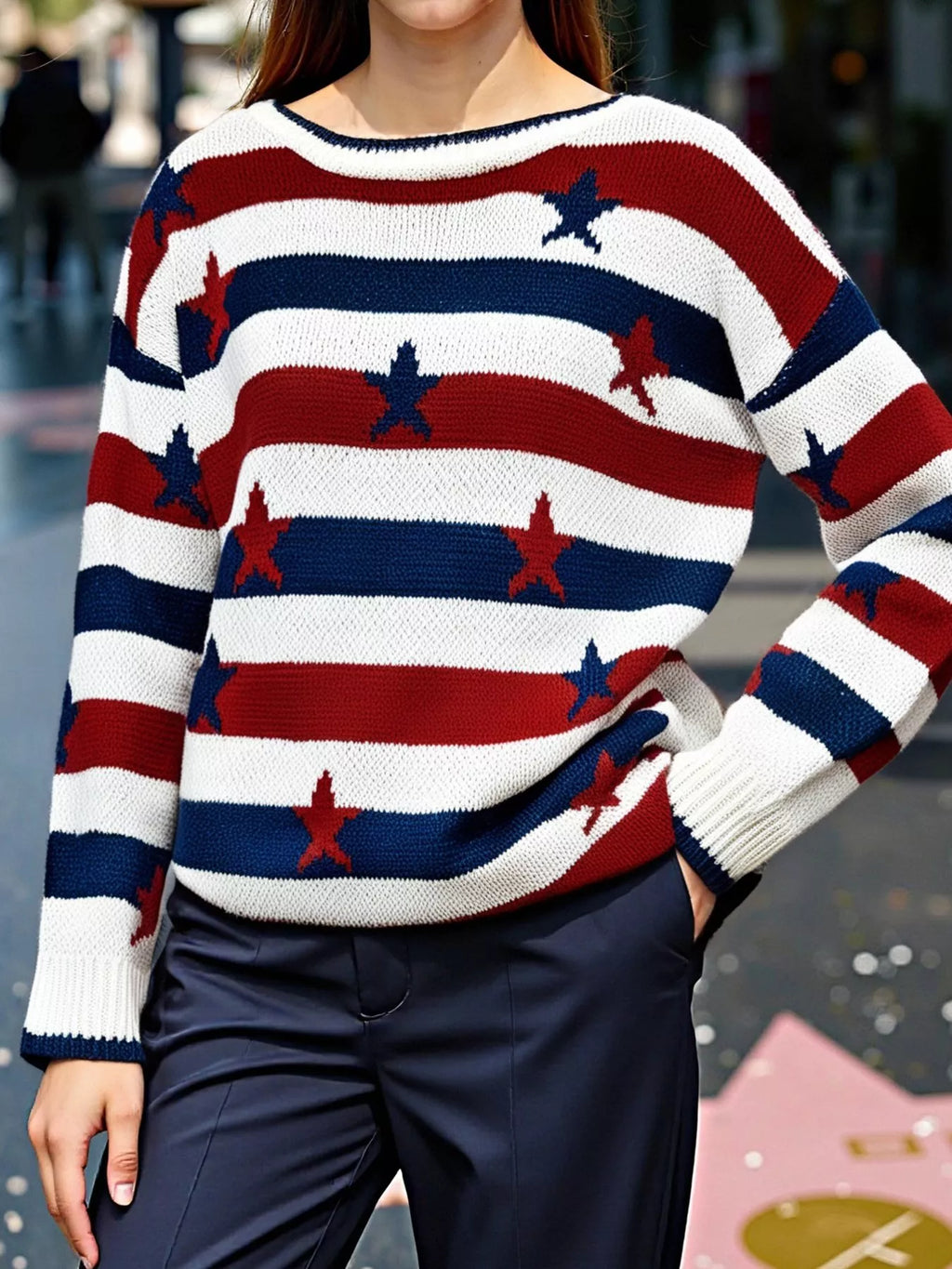 Stars Stripes Long Sleeve Sweater (29)