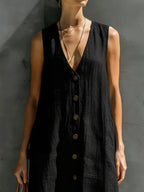Sleeveless Linen Maxi Dress (4)