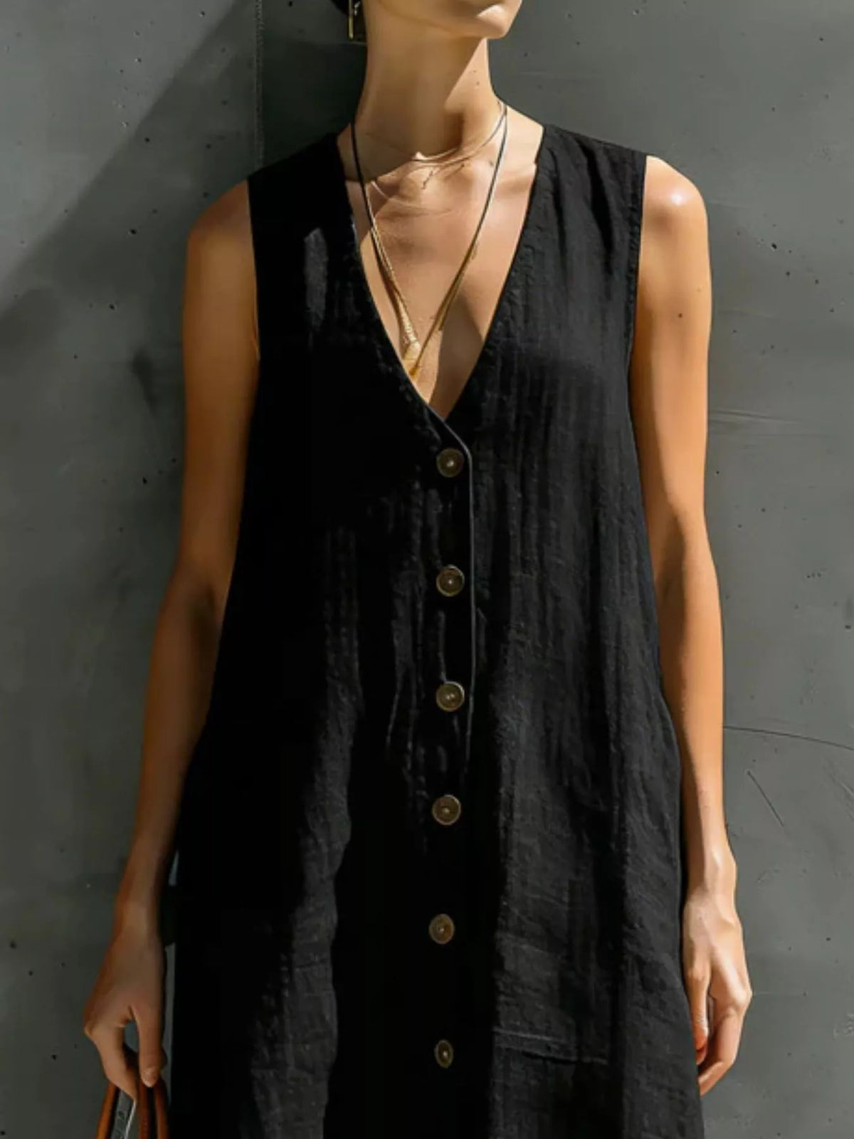 Sleeveless Linen Maxi Dress (4)