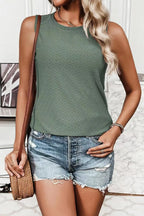 Eyelet Round Neck Tank (19)