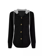 Hooded Corduroy Button-down Jacket (10)