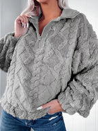 Cozy Fleece Quarter Zip Sweatshirt (5)