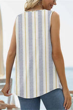 Printed Square Neck Curved Hem Tank (11)