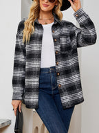 Plaid Collared Shirt Jacket (10)