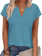 Notched Short Sleeve T-shirt (3)