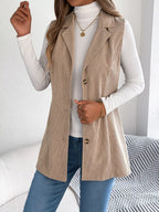 Button-front Longline Vest Coat (5)