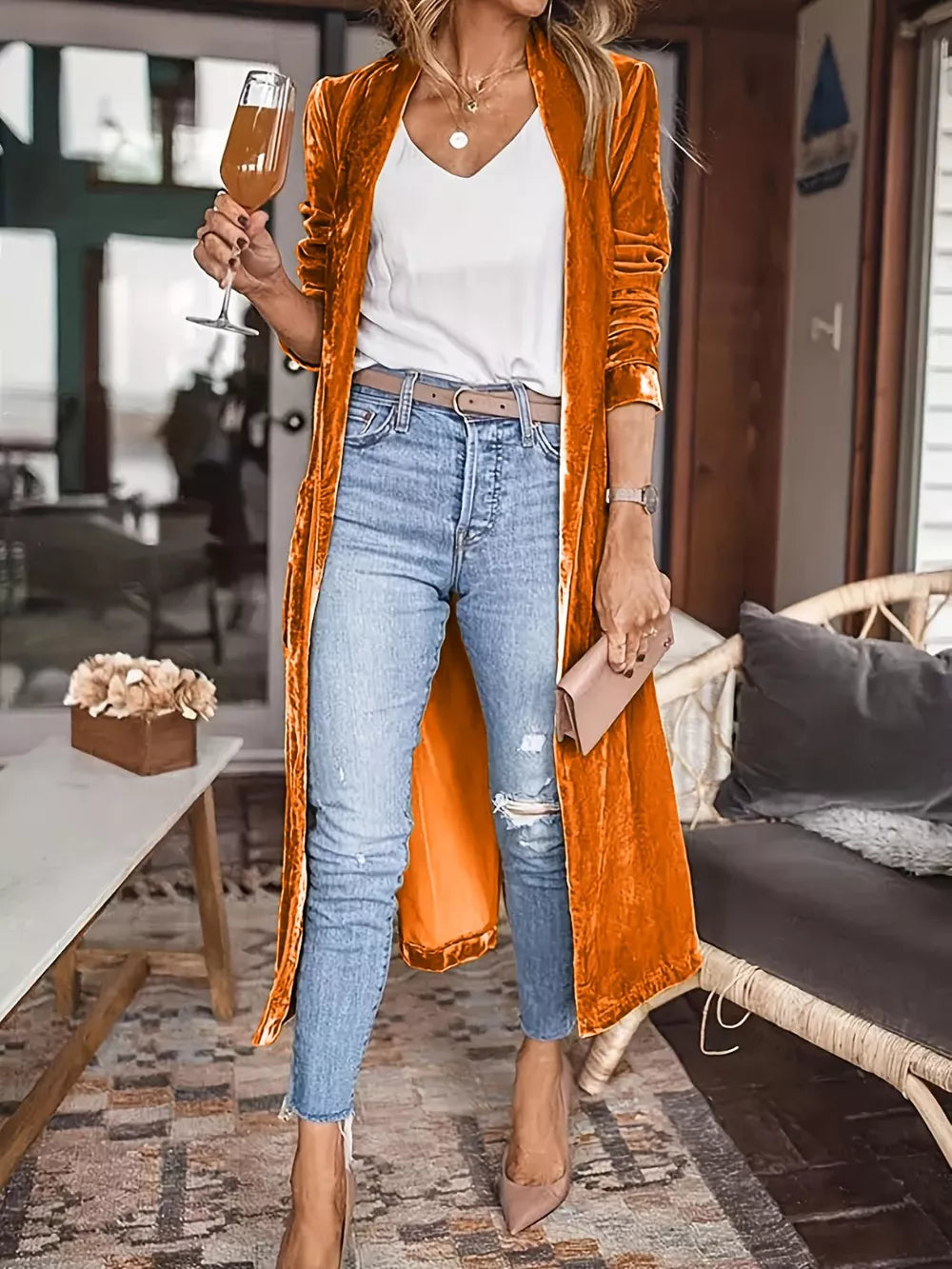 Open Front Long Sleeve Coat (17)