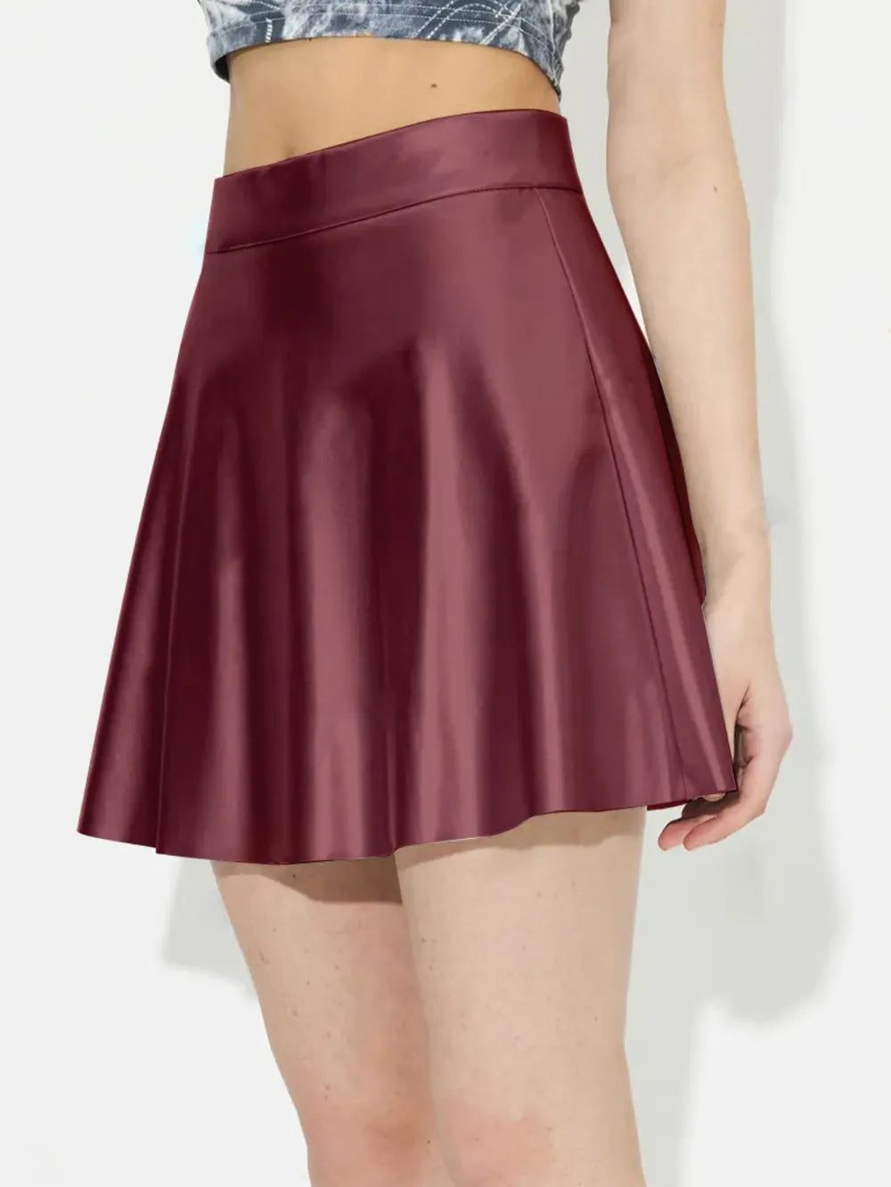 Ruched Mini Skirt Zipper (6)
