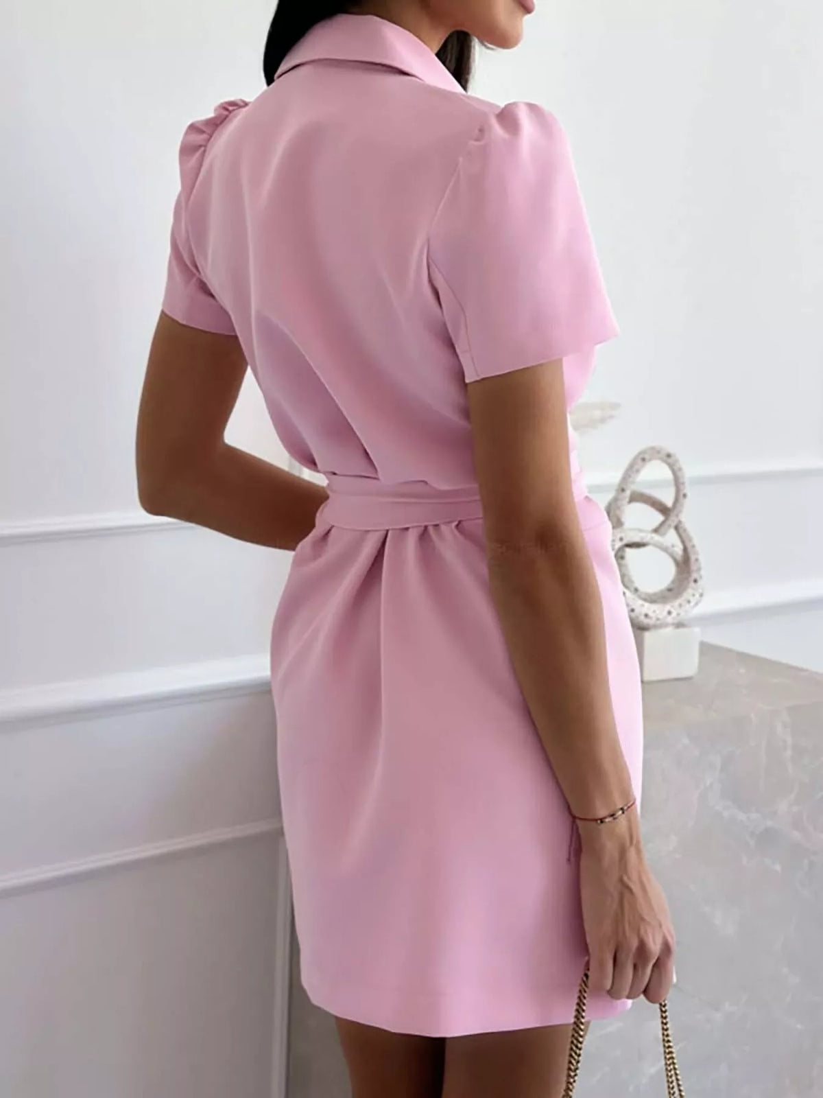 Double-breasted Blazer Dress Belt (16)