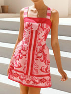 Printed Square Neck Midi Dress (17)